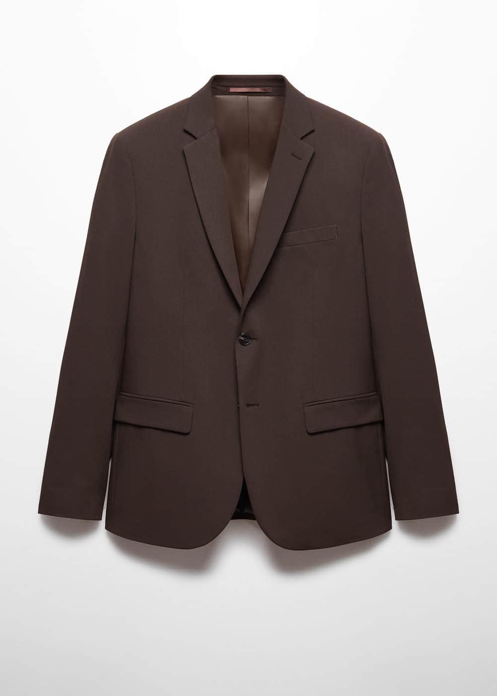 Stretch-fabric slim-fit suit blazer - Men | MANGO USA Product Image