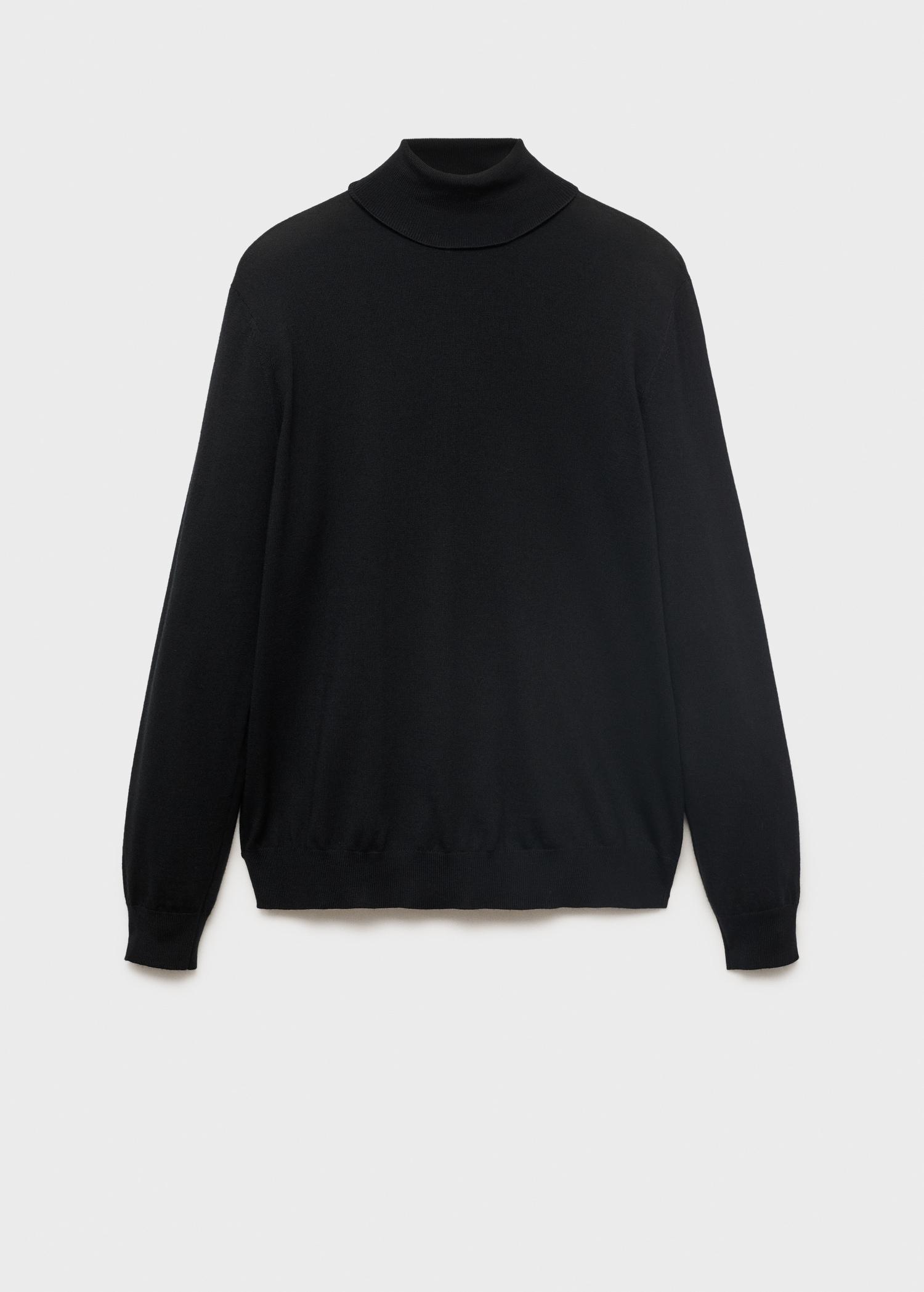 100% wool turtleneck sweater - Men | MANGO USA Product Image
