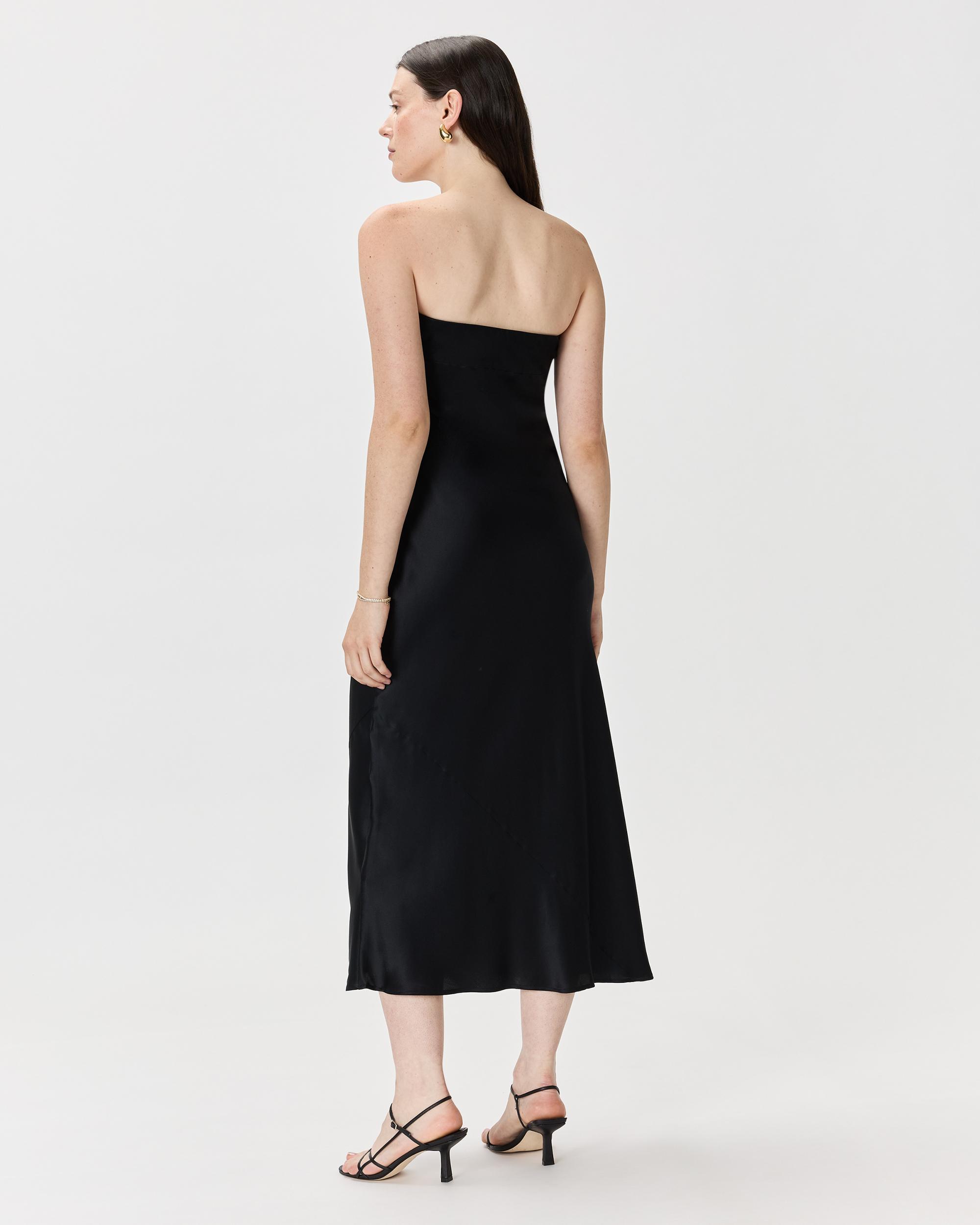 Quince | Women's Strapless Midi Dress Size XS, Mulberry Silk Product Image
