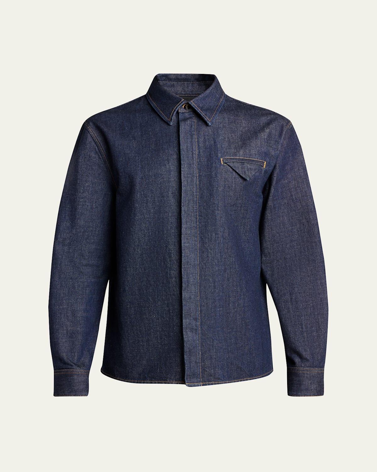 Mens Indigo Triangle Pocket Denim Shirt Product Image