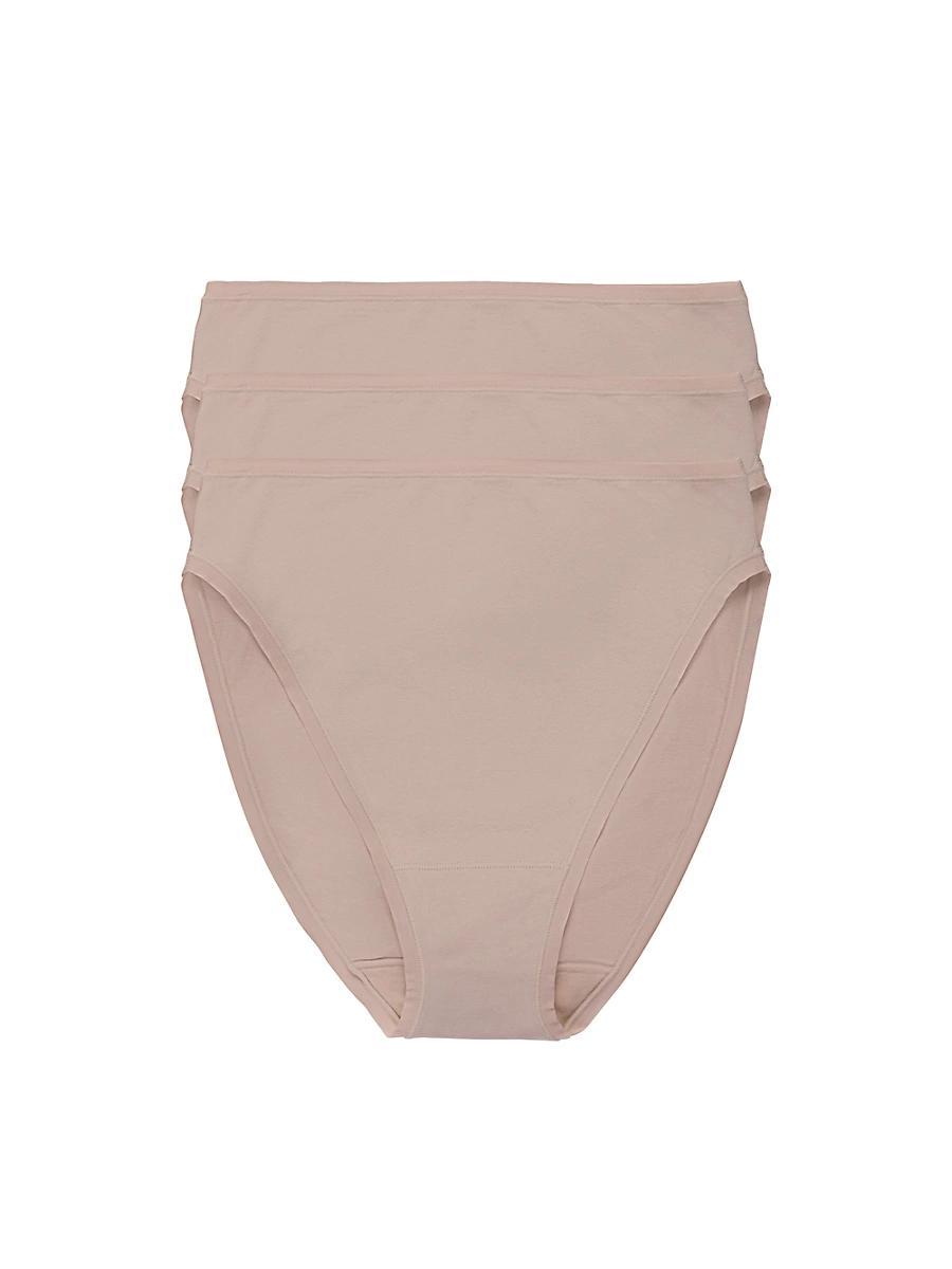 Womens Bliss Bare Cotton High Cut Brief 3-Pack Product Image