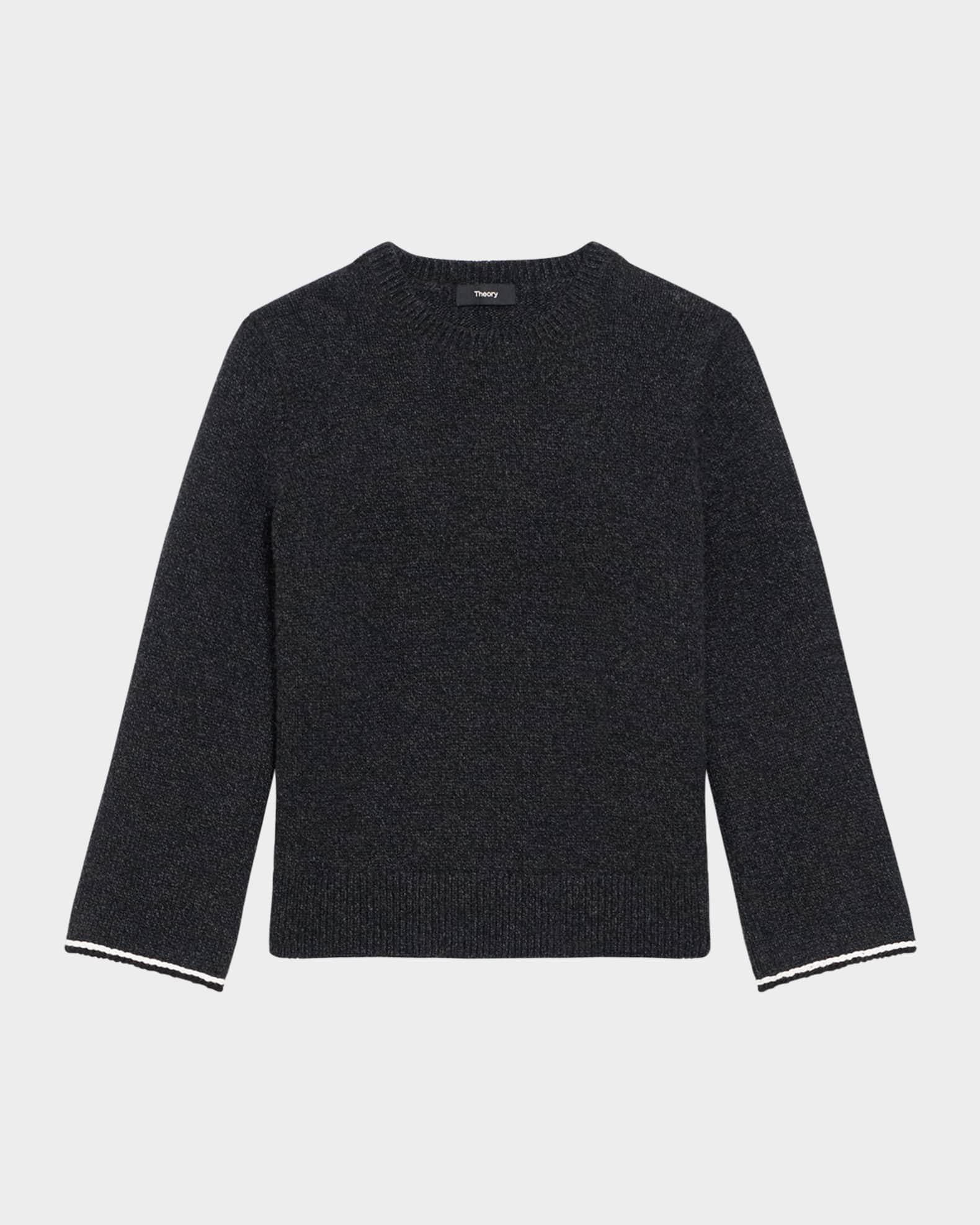 Stitched Wool-Cashmere Crewneck Sweater Product Image