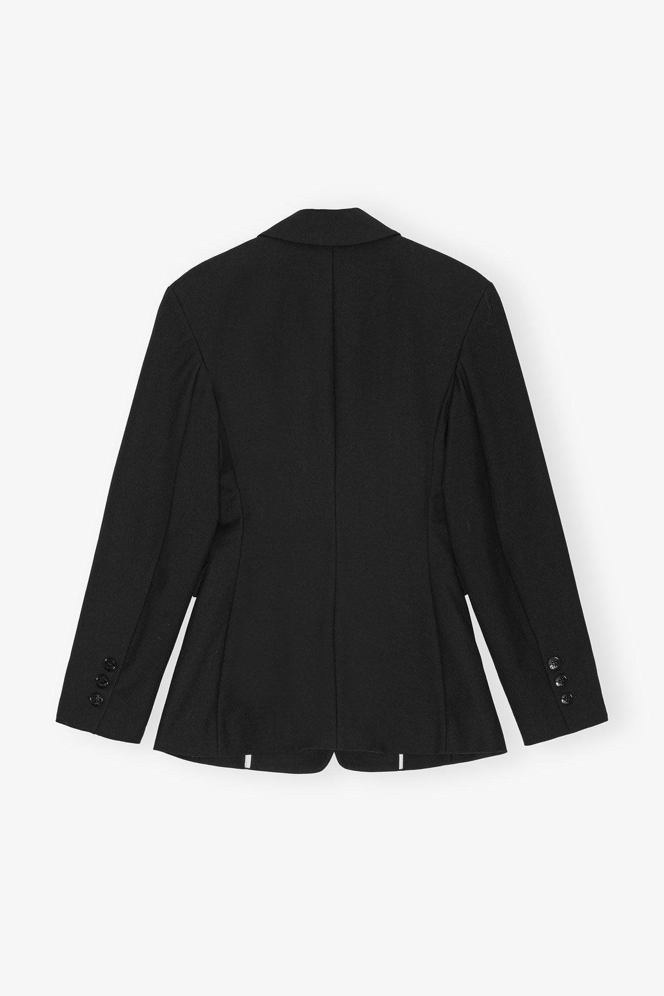 Black Heavy Cotton Tailoring Blazer Product Image