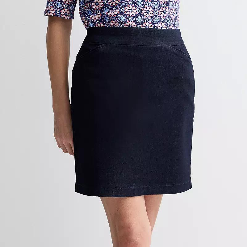 Womens Croft & Barrow Effortless Stretch Skort Rinse Blue Product Image