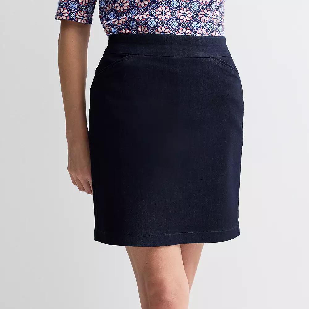 Womens Croft & Barrow Effortless Stretch Skort Rinse Blue Product Image