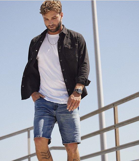 Wrangler® Regular-Fit Mid-Rise 10.75#double; Inseam Denim Shorts Product Image