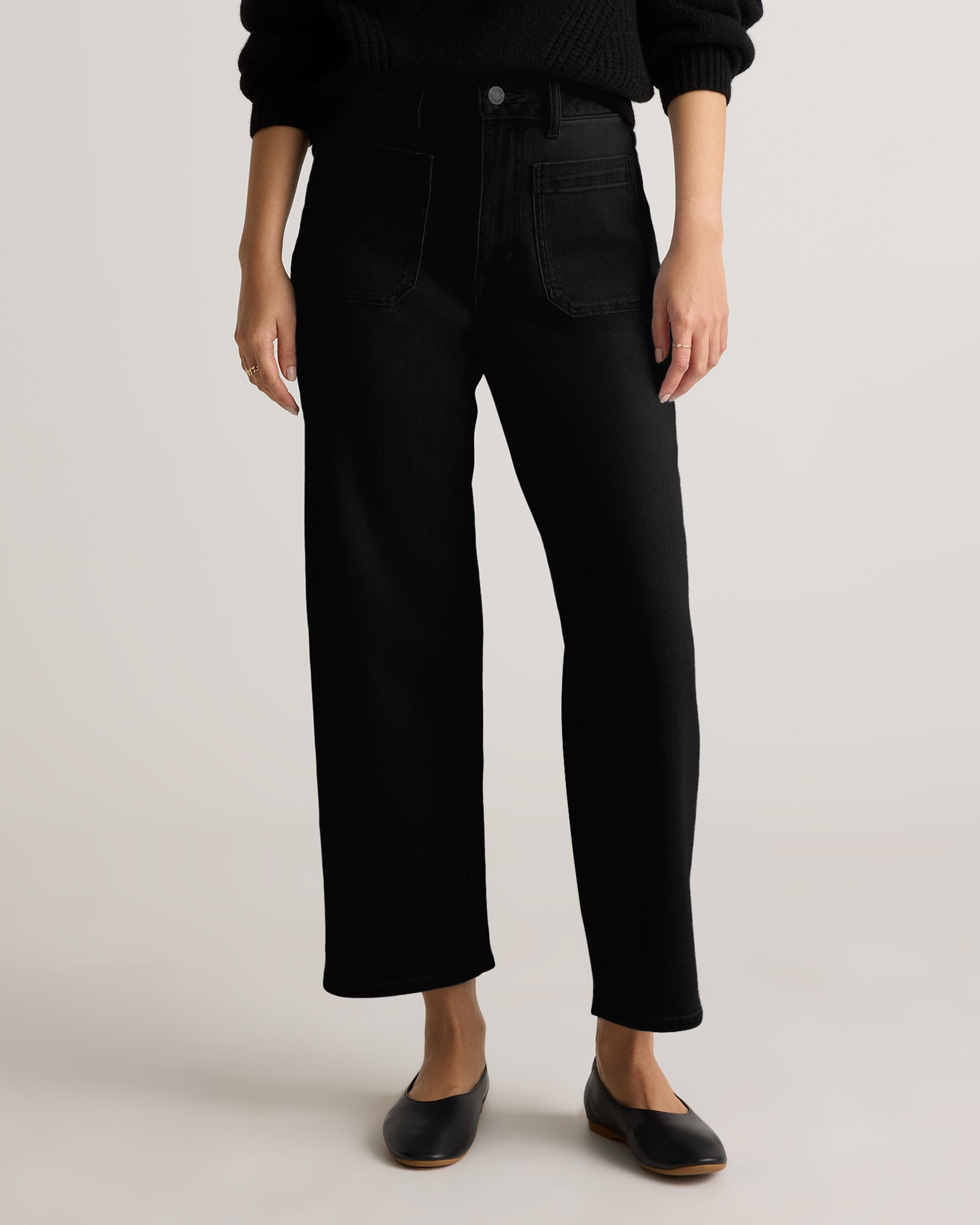 Bella Stretch Patch Pocket Wide Leg Jeans Product Image
