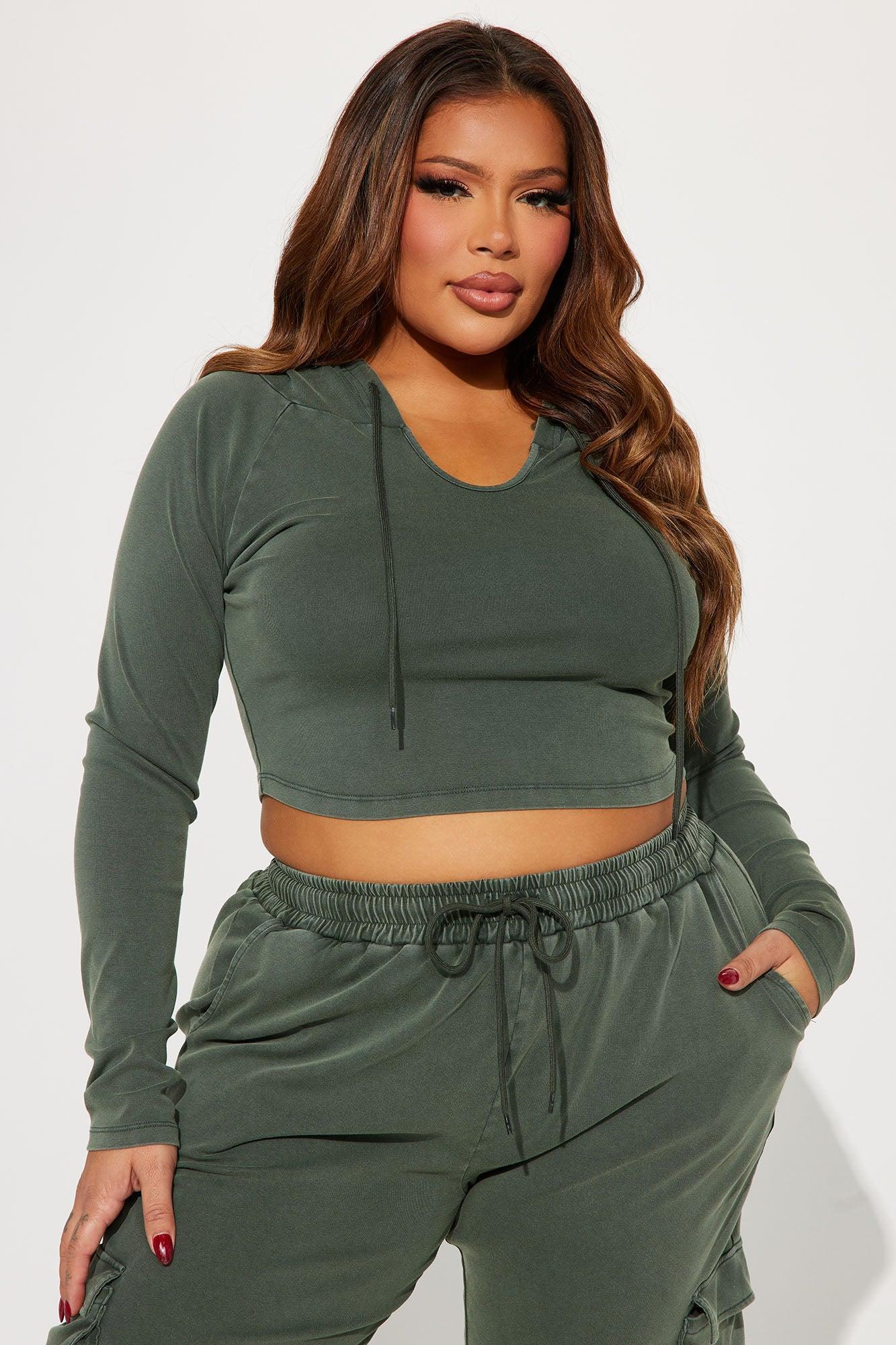 Keep It Casual Washed Pant Set - Olive Product Image