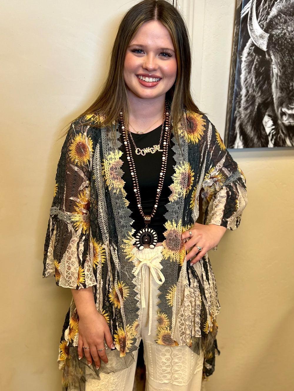 Blowing Sunflower Lace Duster* Product Image