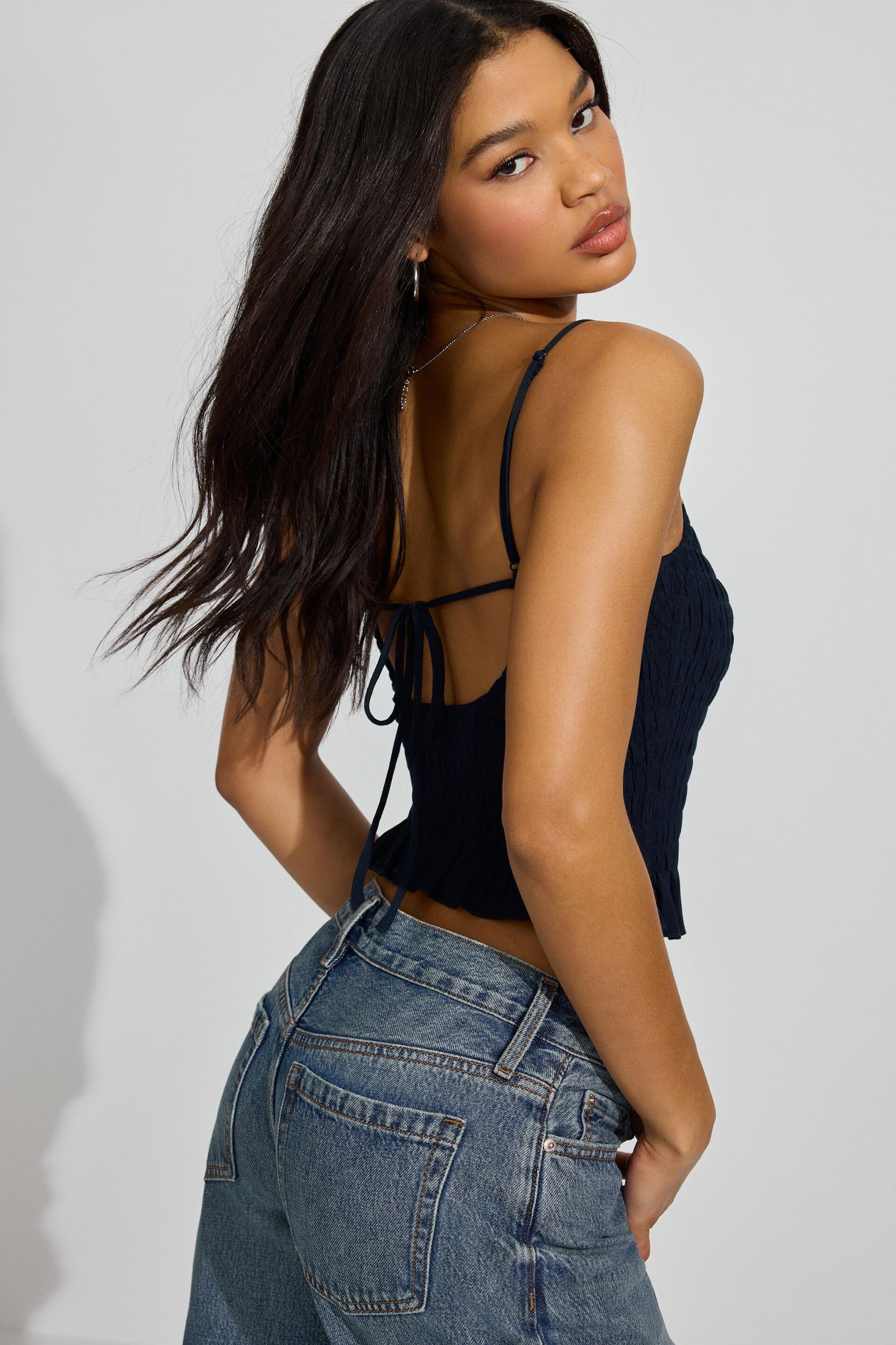 Open Back Smocked Cami Top Product Image