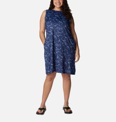 Columbia Plus Size Freezer Tank Dress (Nocturnal Winding Waters) Women's Clothing Product Image