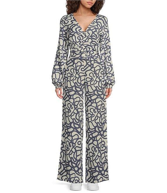 Every Abstract High Rise Wide Leg Coordinating Pants Product Image