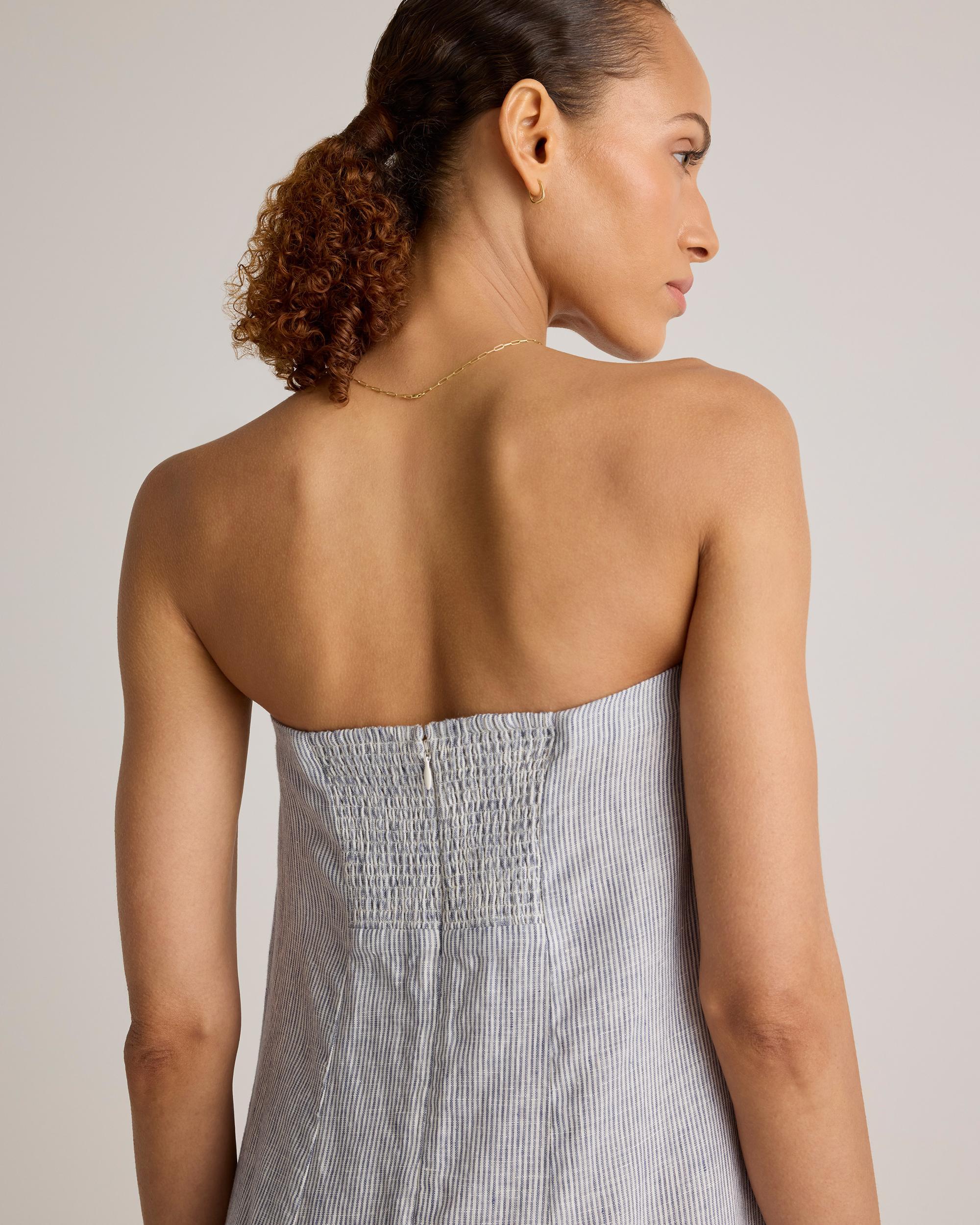 Quince | Women's 100% European Linen Strapless Maxi Dress Size XS Product Image