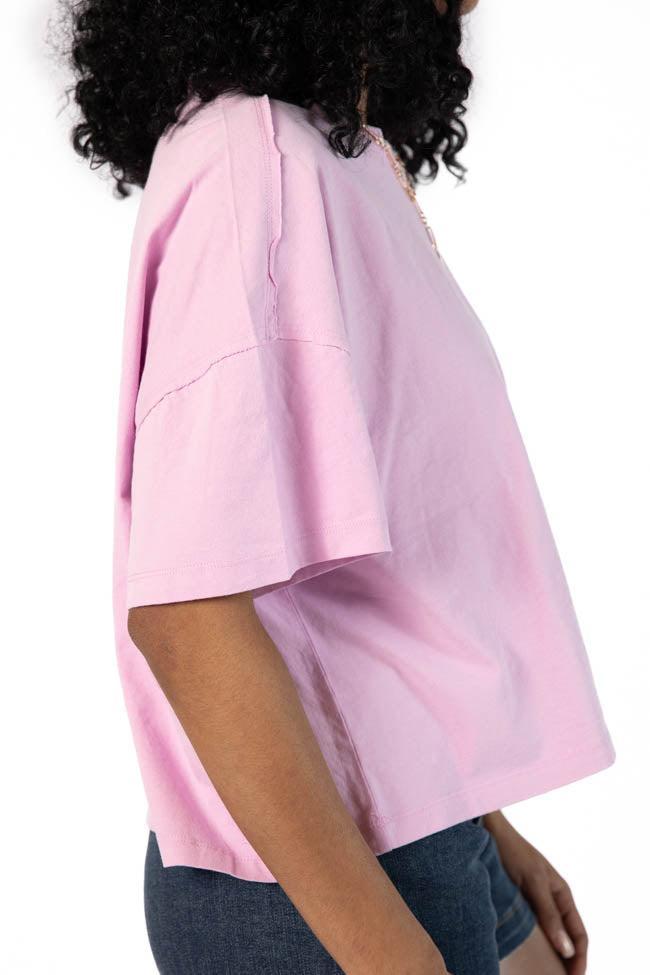 Perfect Staple Purple Soft Knit Pocket Tee SALE Product Image