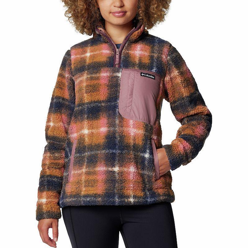 Women's Columbia West Bend II 1/4 Zip Pullover, Size: Large, Black Madras Product Image