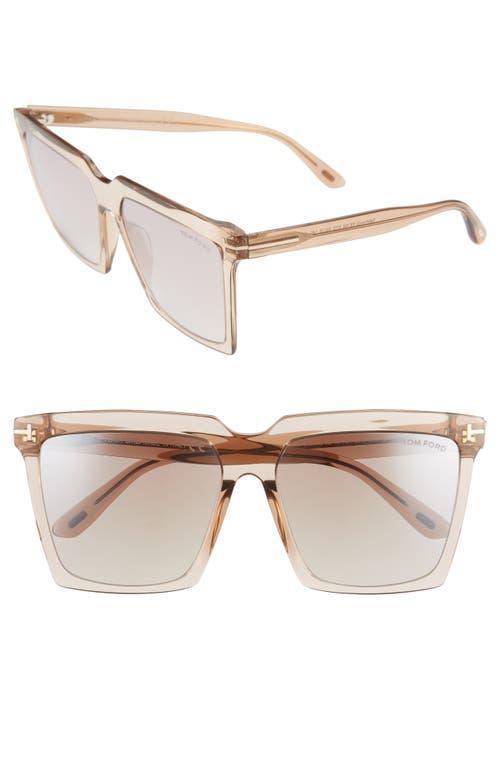 Tom Ford Sabrina Square Sunglasses, 58mm Product Image