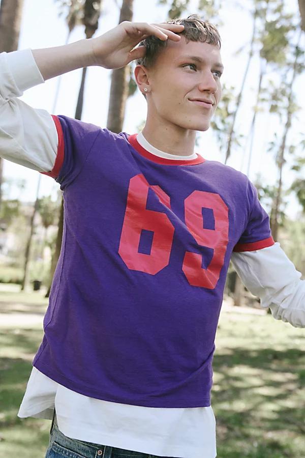 BDG Varsity Graphic Slim Fit Ringer Tee Mens at Urban Outfitters Product Image