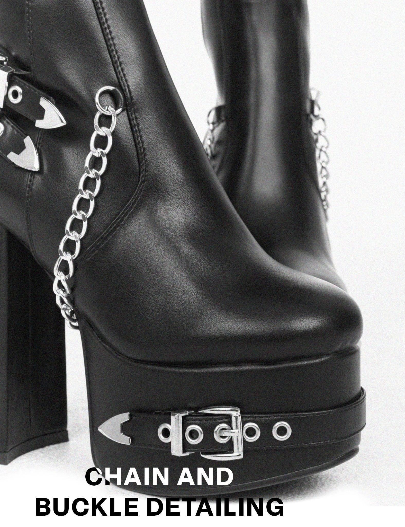 Scream Platform Thigh High Boots Product Image