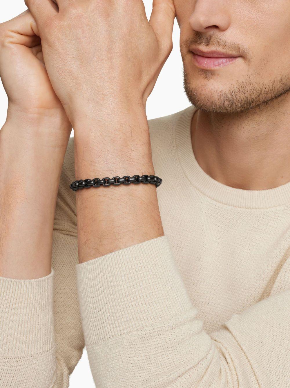 sterling silver Box Chain bracelet (7.3mm) Product Image