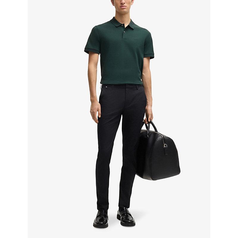 HUGO BOSS Pallas Regular-fit Polo Shirt In Cotton In Open Green Product Image