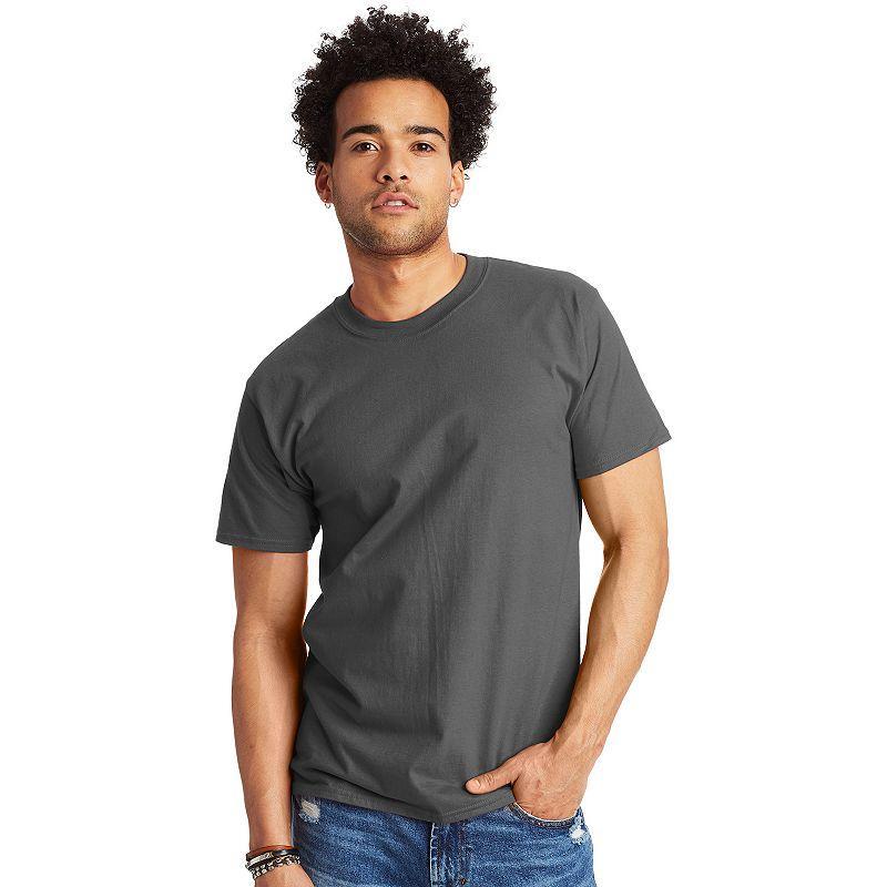 Big & Tall Hanes® Beefy-T Heavyweight Cotton Tee, Men's, Size: 3XL, Deep Red Product Image