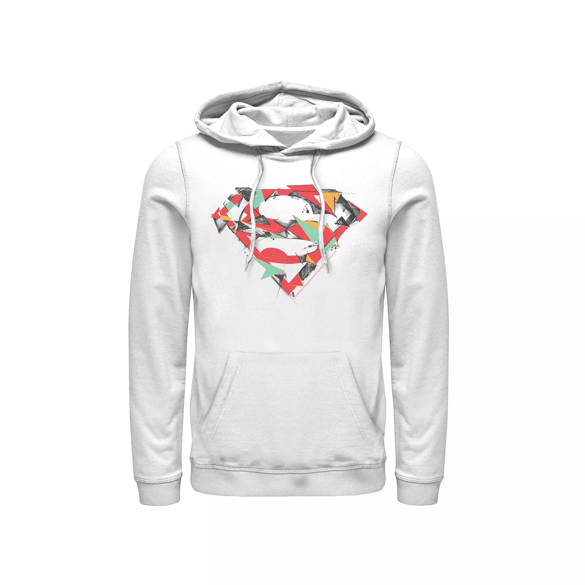 Mens DC Comics Superman Polygon Chest Logo Hoodie Product Image