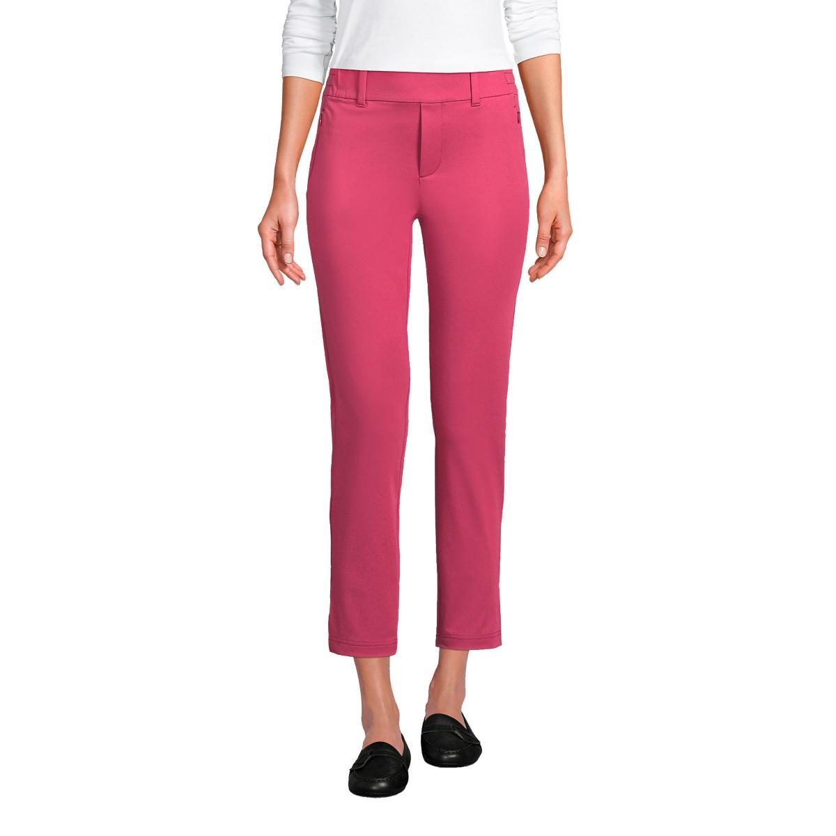 Women's Lands' End Flex Mid Rise Pull On Crop Pants, Size: XL, Deep  Blue Product Image