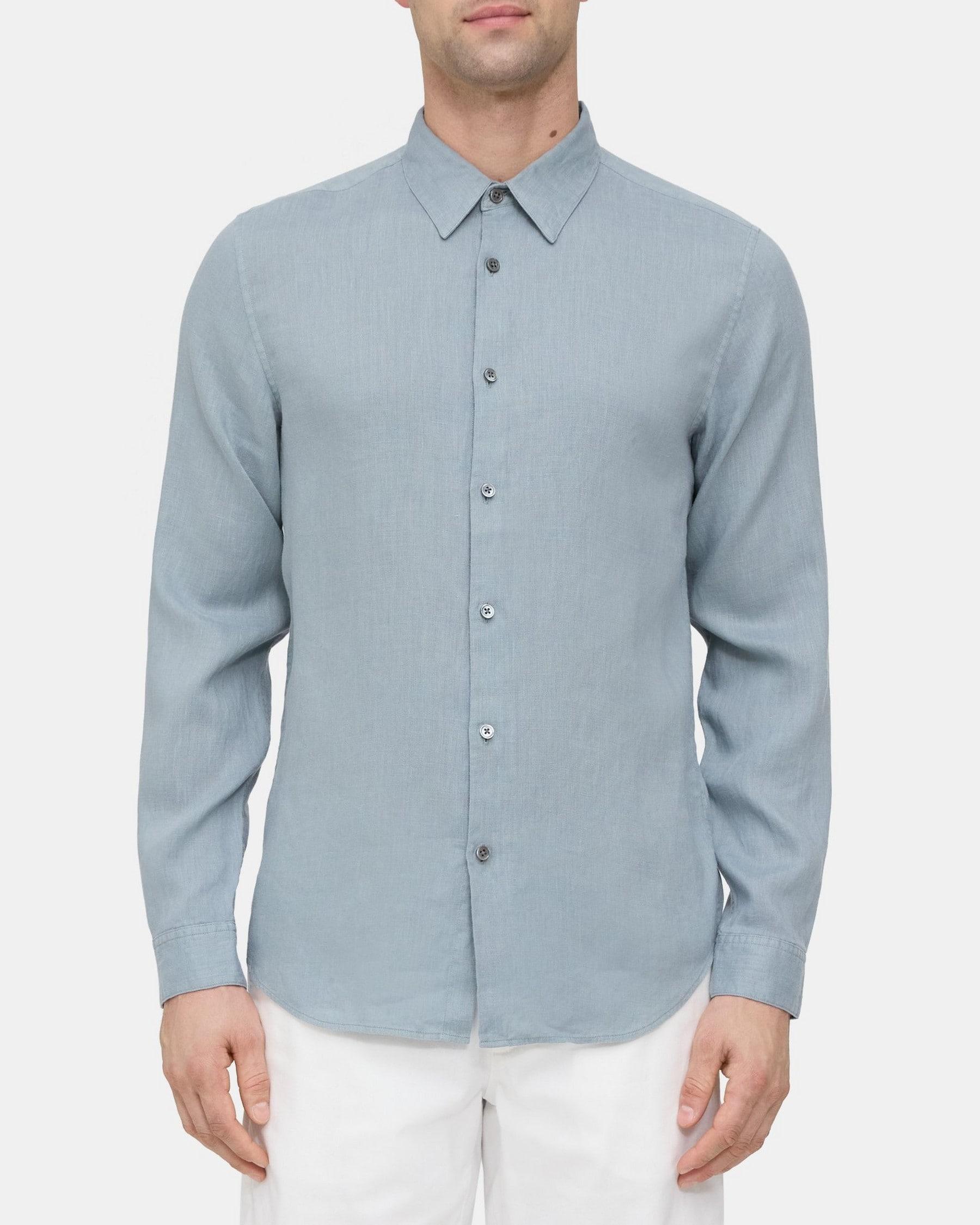 Standard-Fit Shirt in Linen Product Image
