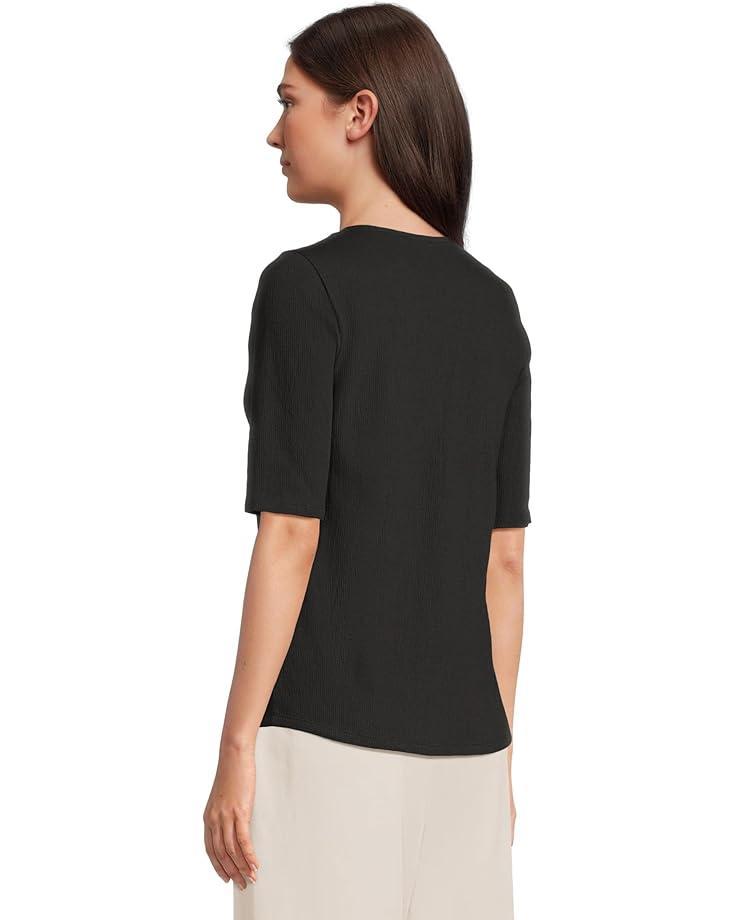 Striped Organic Cotton Slub Crew Neck Short Sleeve Box Top Product Image