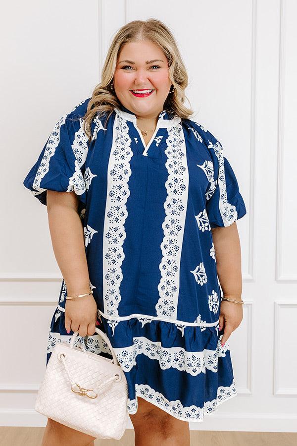 Lei And Mai Tais Floral Mini Dress Curves Product Image