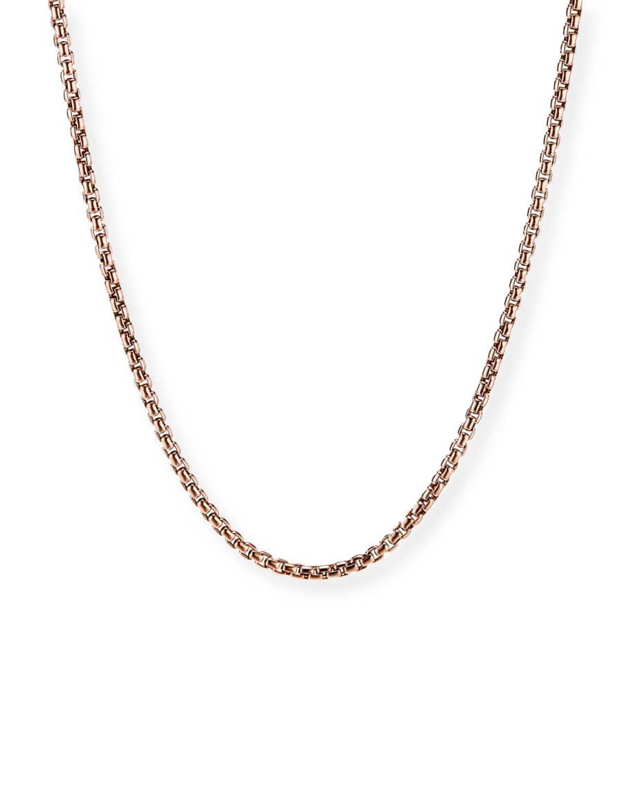 2.7mm Mens Box Chain Necklace in 18K Gold, 24L Product Image