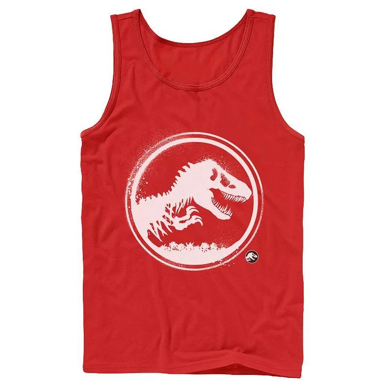 Men's Jurassic World: Fallen Kingdom Paint Splatter Logo Tank Top, Size: Small, Grey Product Image