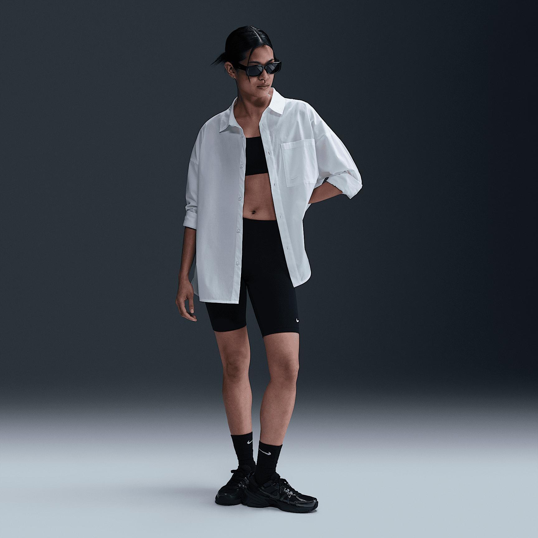 Nike Sportswear Chill Poplin Women's Loose Long-Sleeve Button-Up Top Product Image