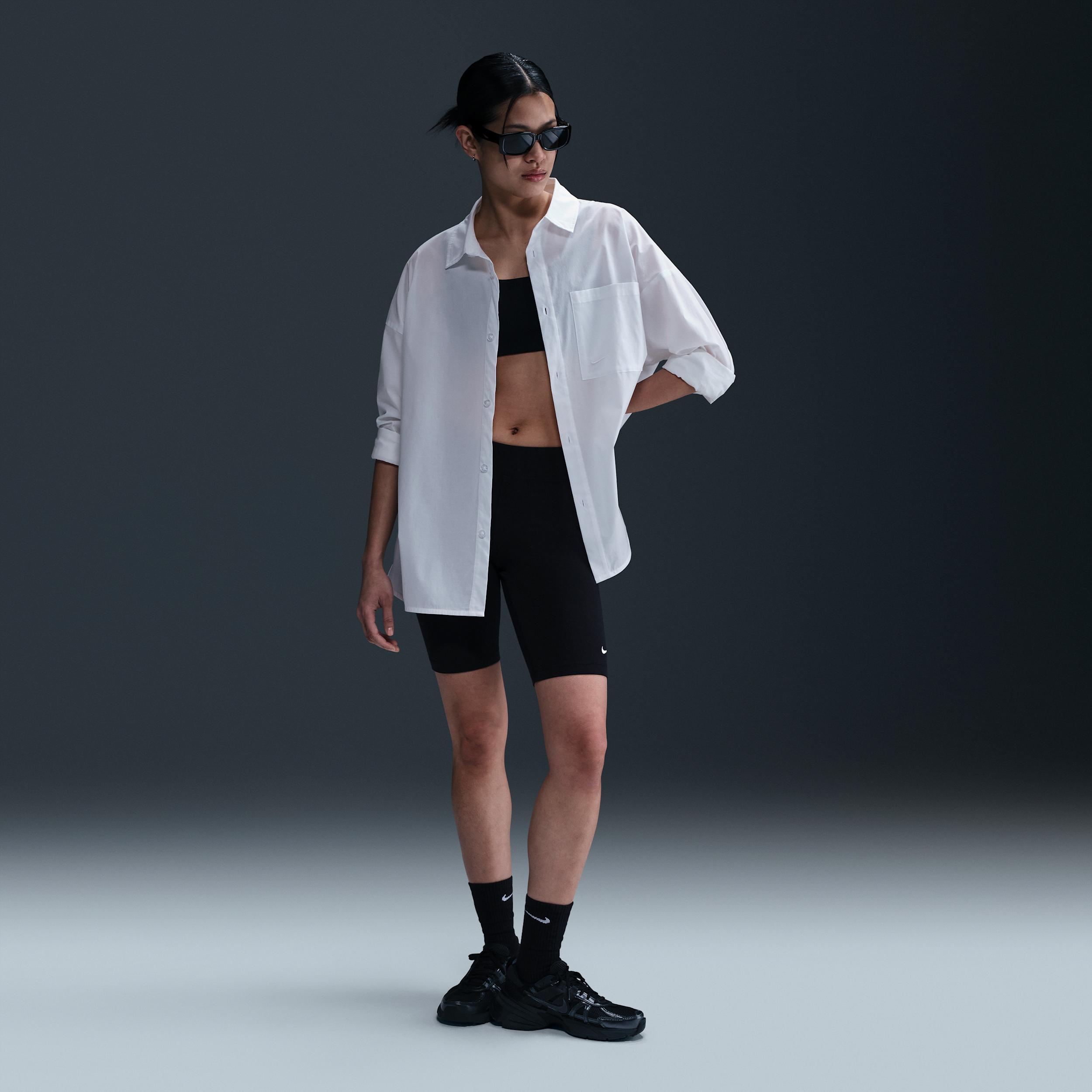 Nike Sportswear Chill Poplin Women's Loose Long-Sleeve Button-Up Top Product Image