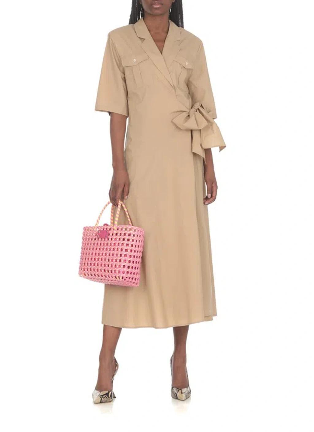 MSGM Chemisier Dress In Brown Product Image