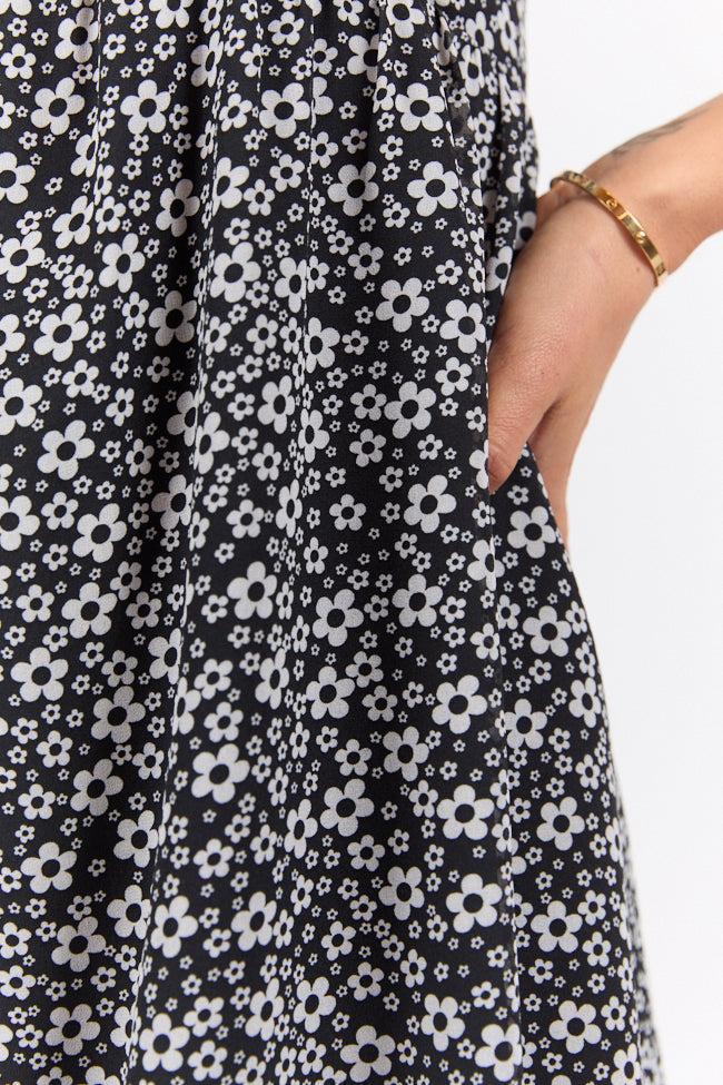 Perfect Mystery Black and White Printed Mini Dress SALE Product Image