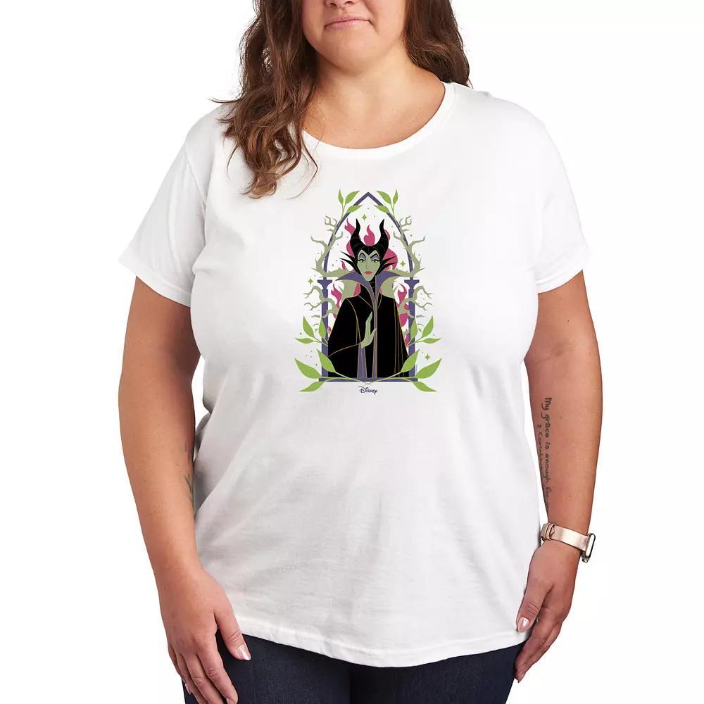 Disney's Sleeping Beauty Maleficent Plus Size Graphic Tee, Women's, Size: 1XL, Black Product Image
