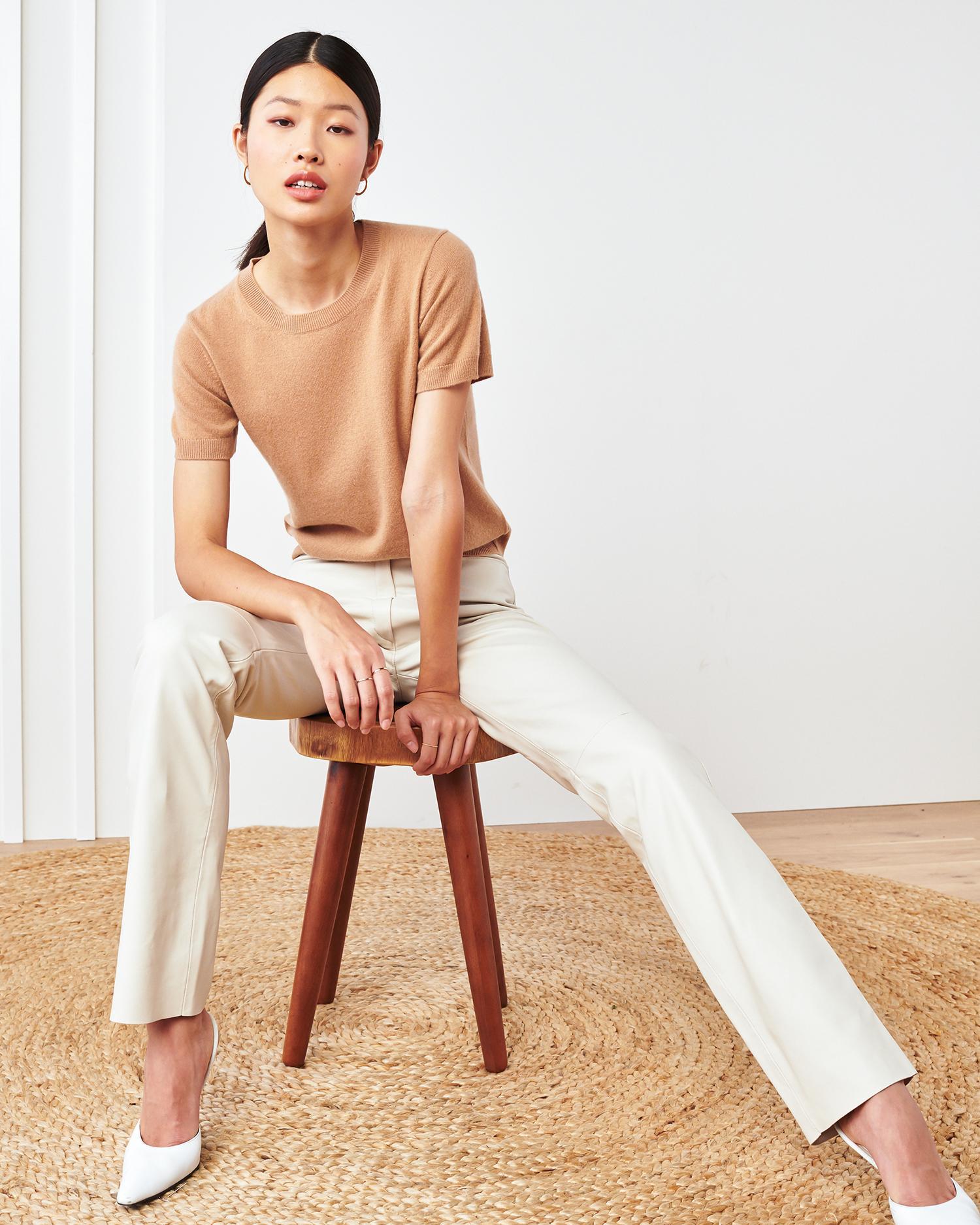 Quince | Women's Mongolian Cashmere T-Shirt Product Image