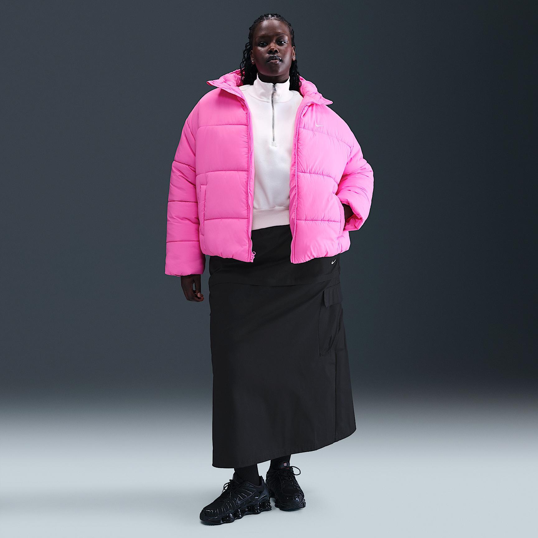 Nike Sportswear Classic Puffer Women's Therma-FIT Loose Hooded Jacket (Plus Size) Product Image