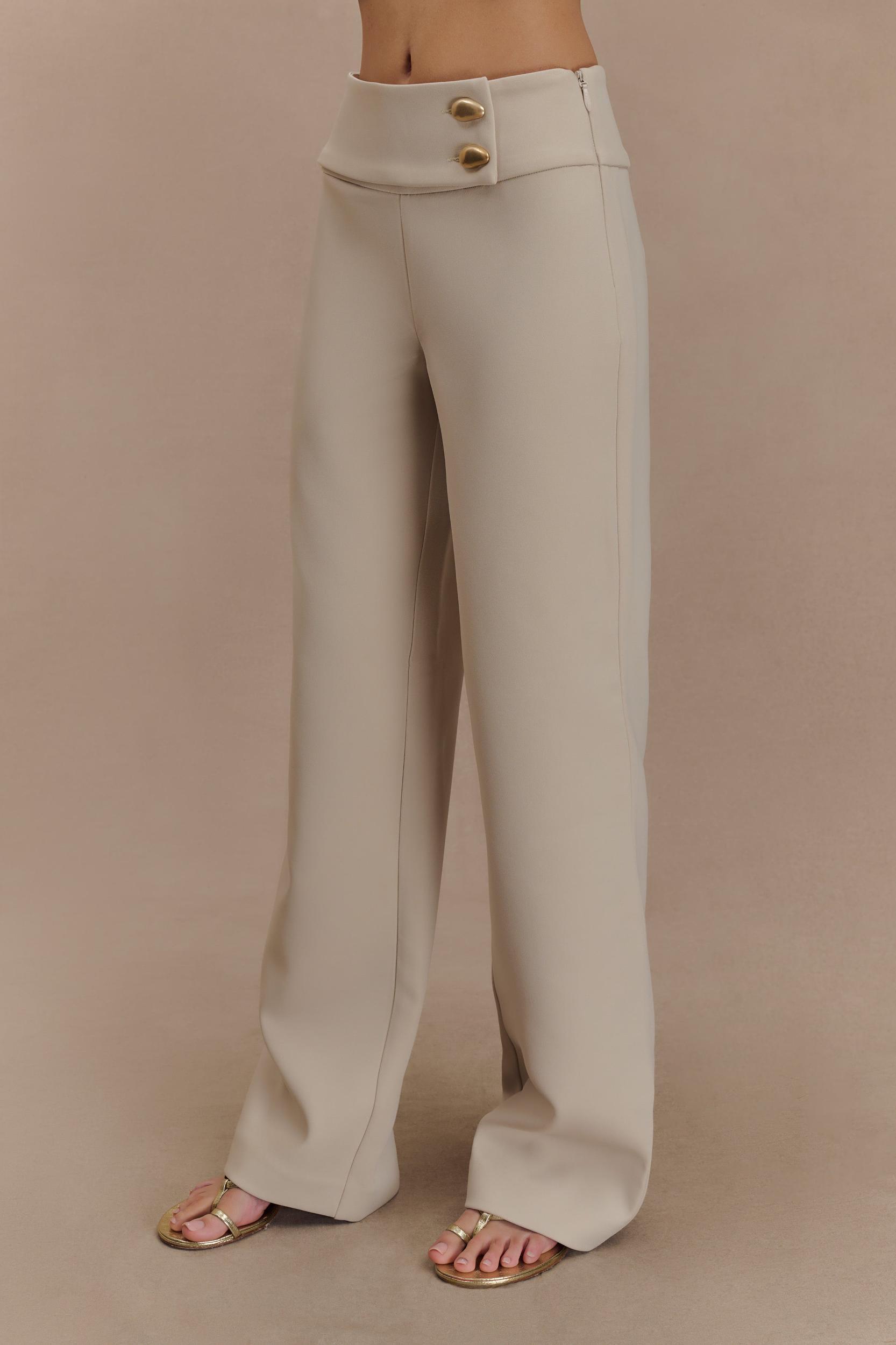 Lindie Straight Leg Suiting Pants - Sand Product Image