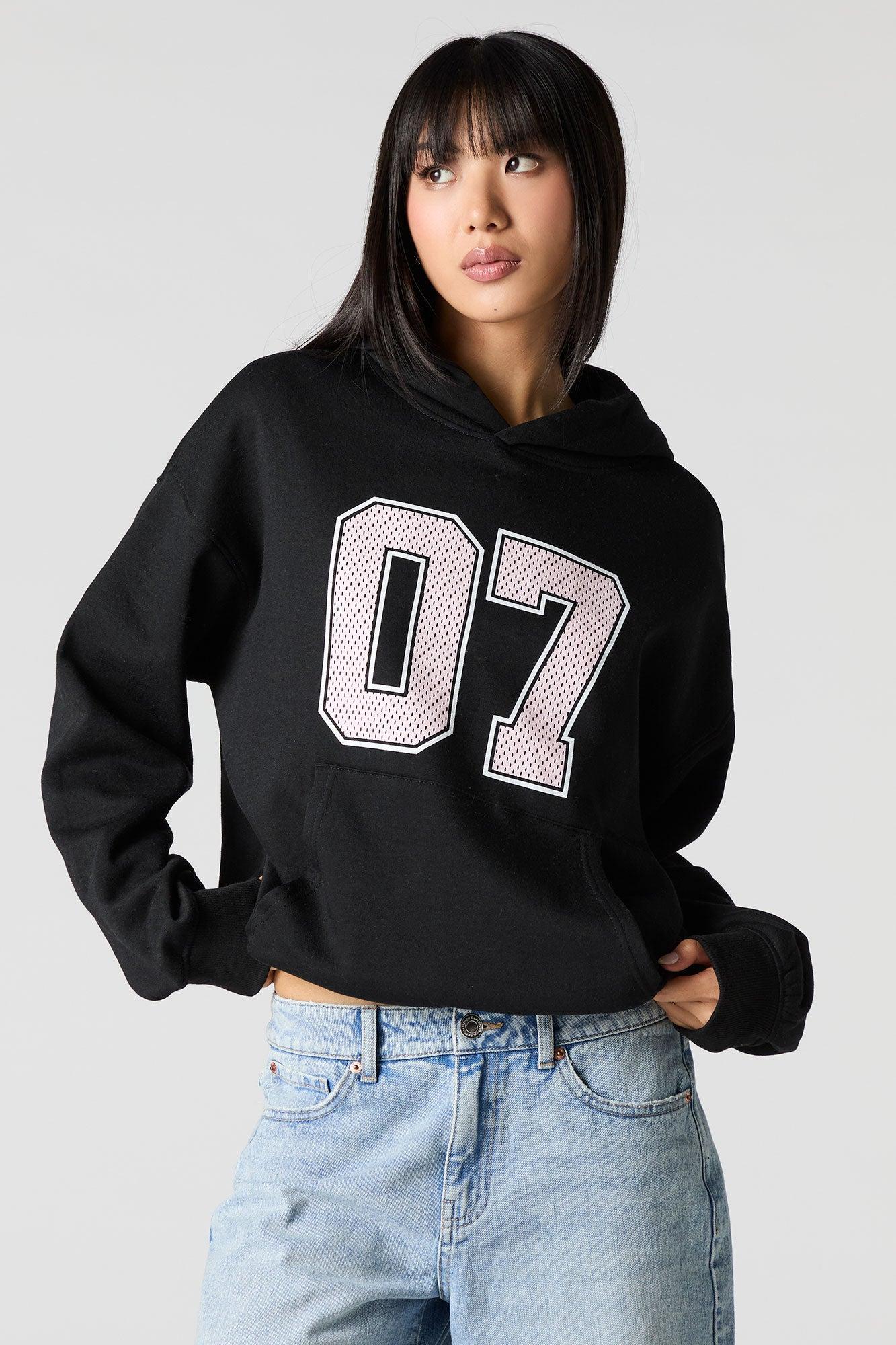 Oversized Graphic Fleece Hoodie Female Product Image