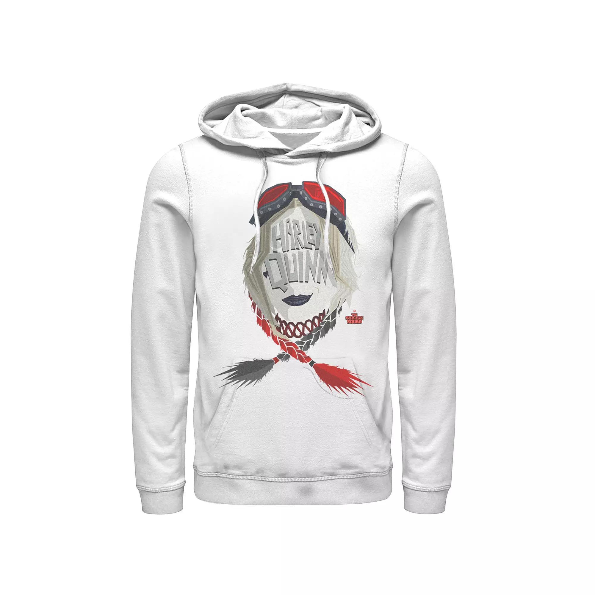 Men's The Suicide Squad Big Harley Logo Hoodie, Size: Small, White Product Image