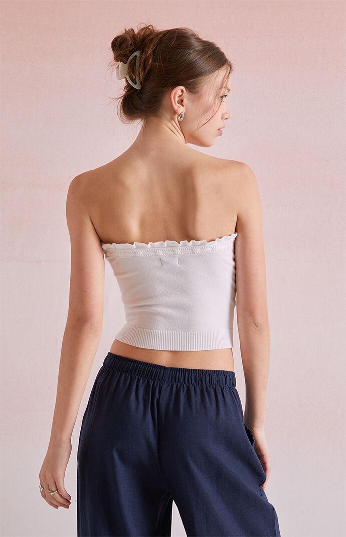Ruffle Edge Tube Top Product Image