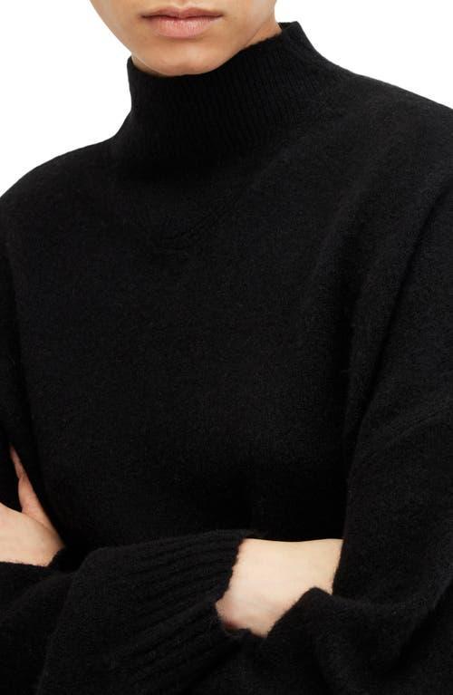 ALLSAINTS Asha Oversize Mock Neck Sweater In Black Product Image