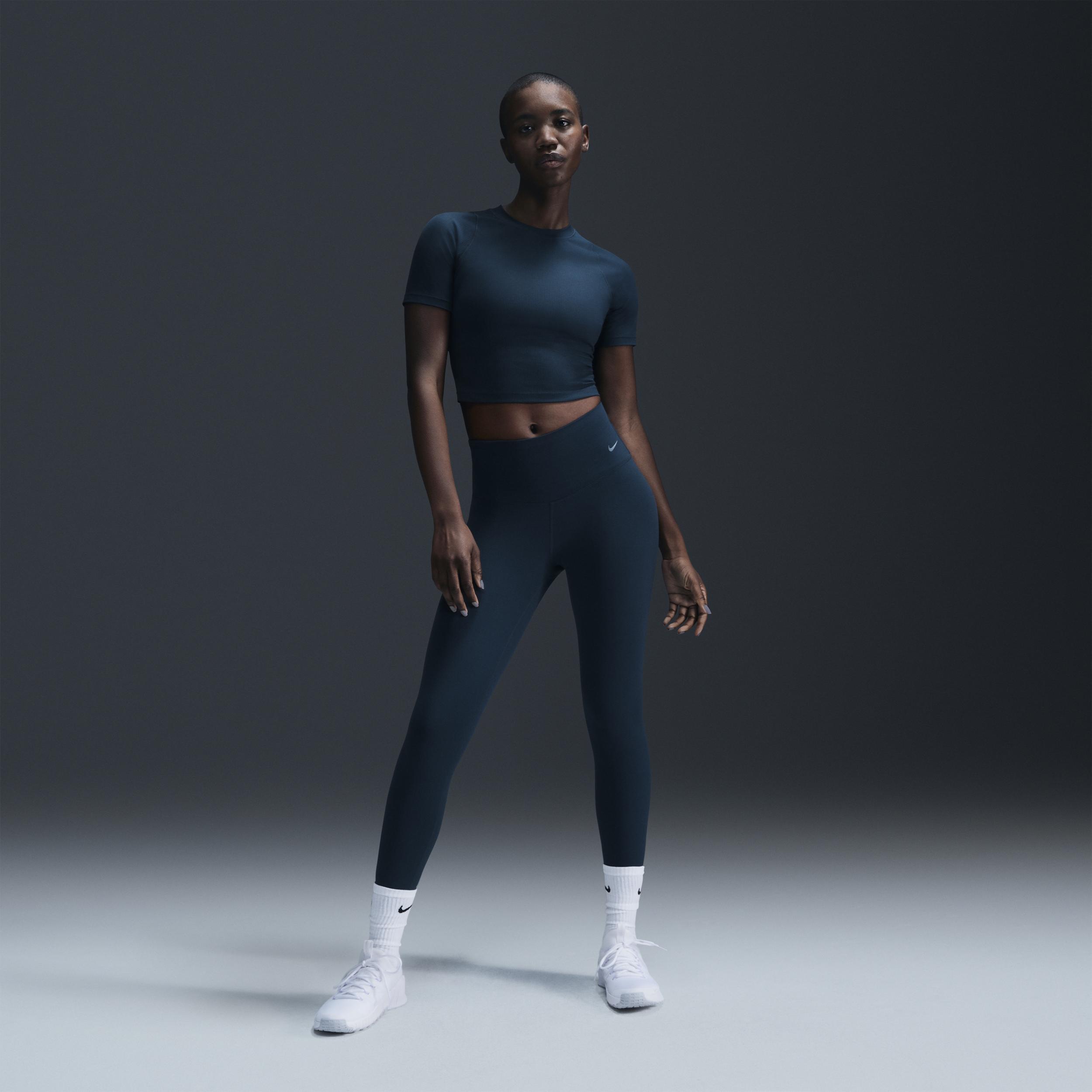 Nike Zenvy Rib Women's Dri-FIT Short-Sleeve Top Product Image