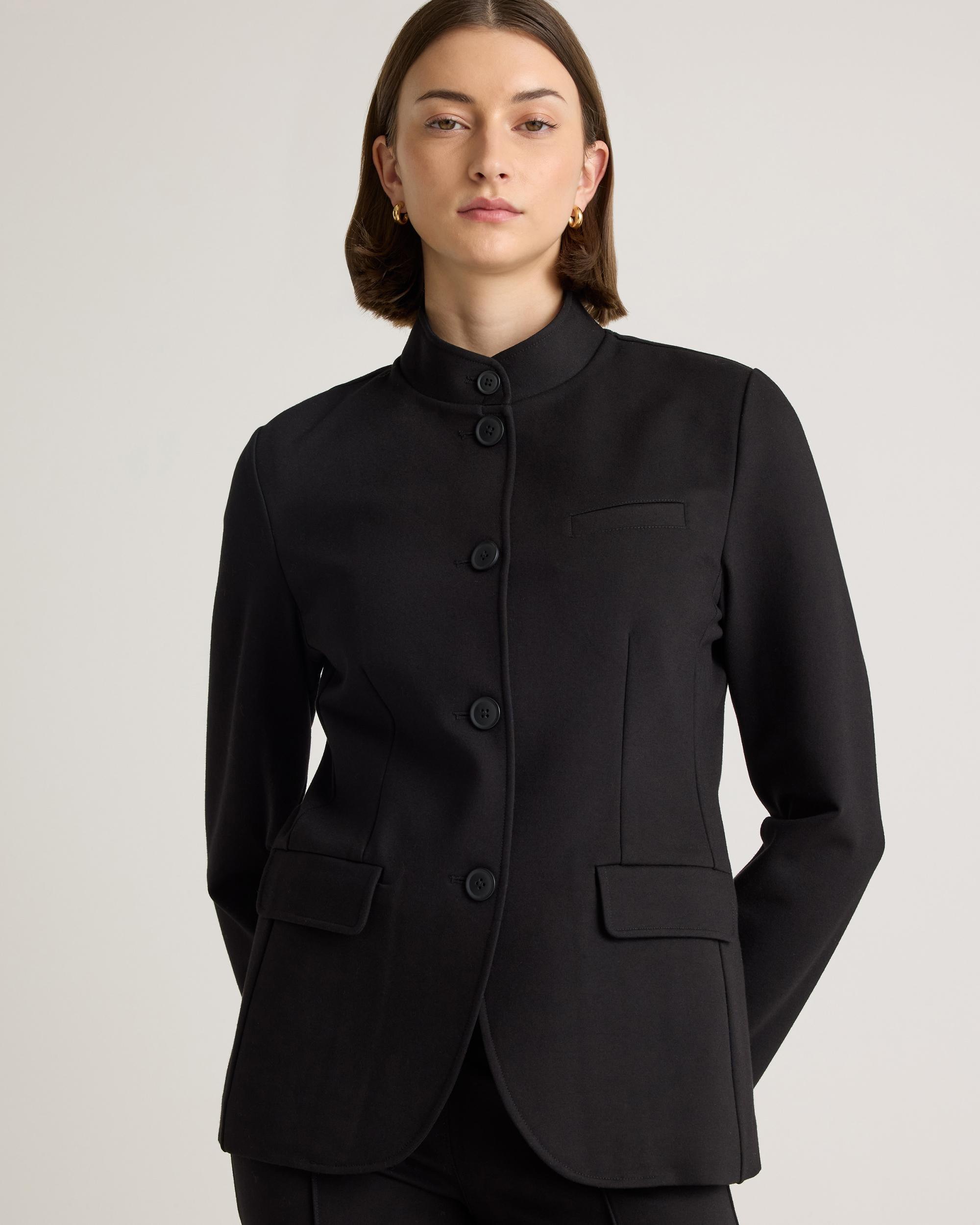 Quince | Women's Ultra-Stretch Ponte Stand Collar Blazer Rayon Product Image
