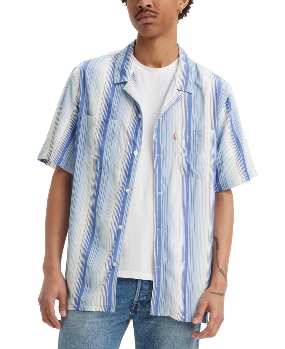 Levis Mens Relaxed-Fit Camp Collar Shirt Product Image