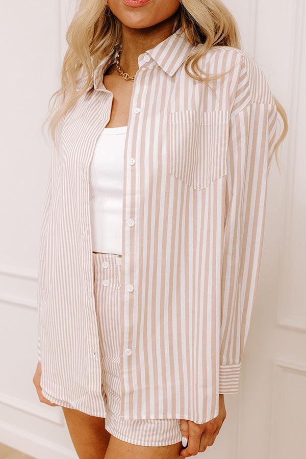 Social Club Stripe Button Up Product Image