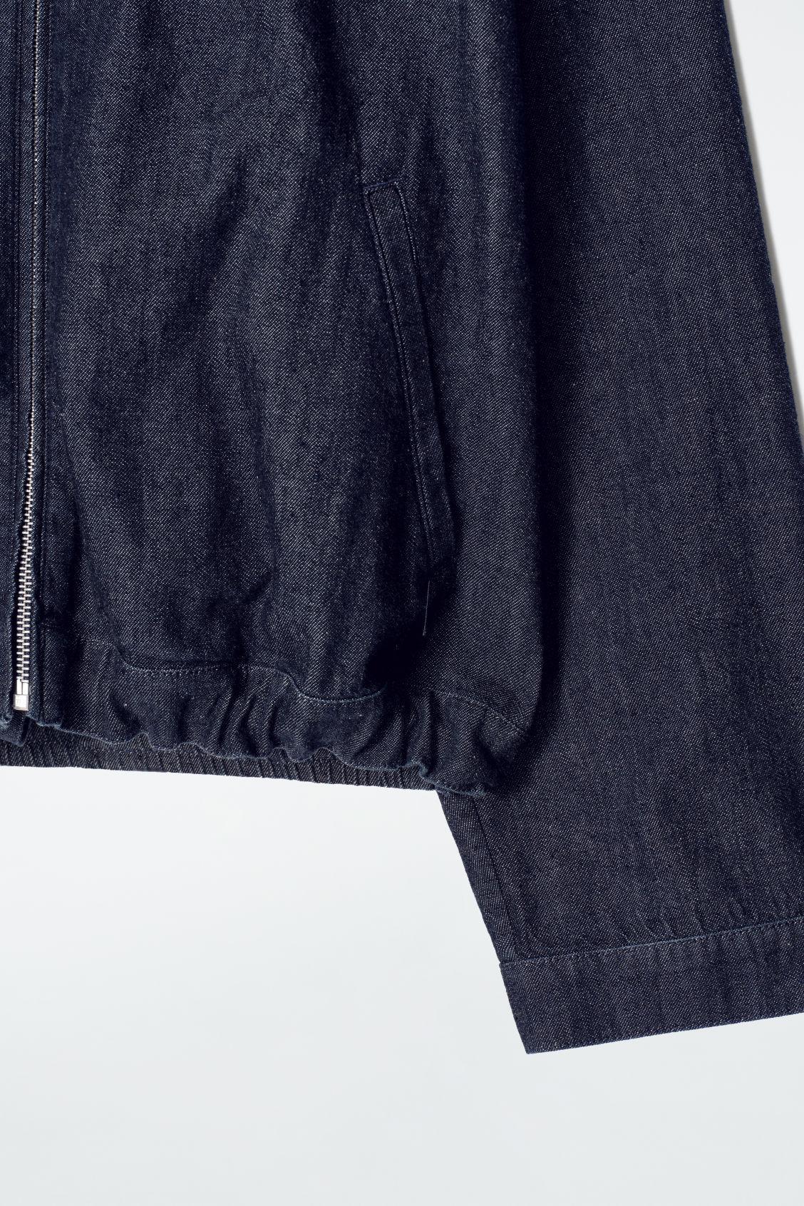 OVERSIZED DENIM BOMBER JACKET Product Image