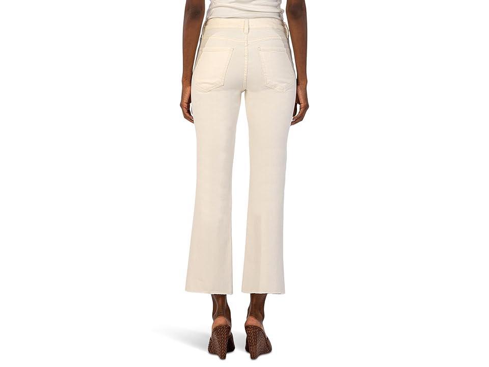 KUT from the Kloth Kelsey High-Rise Ankle Flare With Raw Hem In Ecru (Ecru) Women's Jeans Product Image